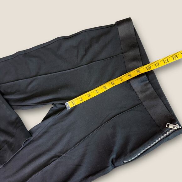 Everlane Crop Ponte Stretch Leggings Pants Mid Rise Women Size 2 Black Side Zip - Picture 10 of 12